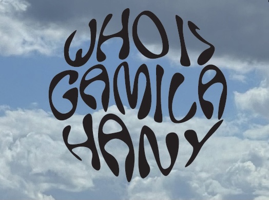 Photo of the sky with the text " Who is Gamila Hany" on it.