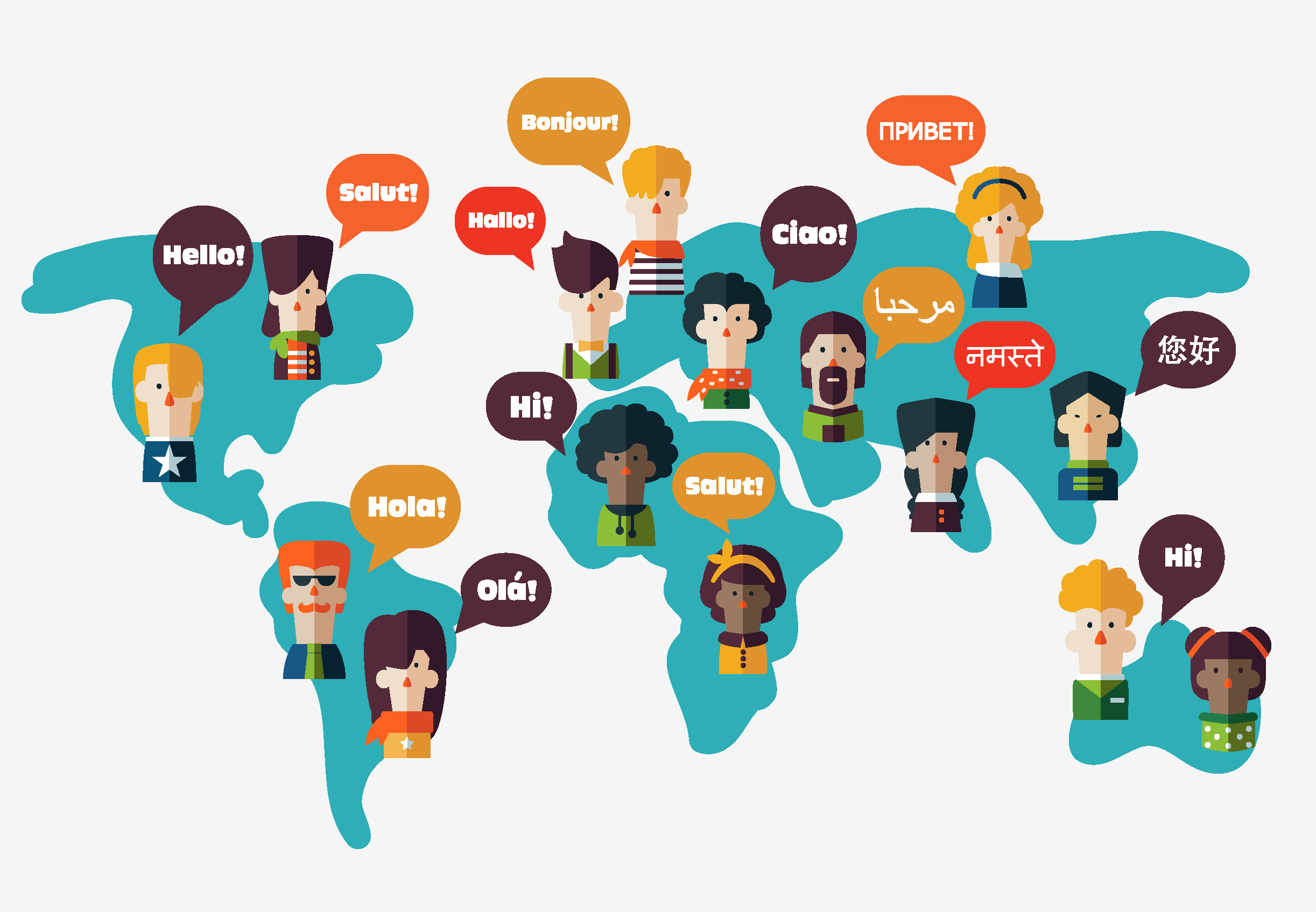 It is an image of the globe and it shows the different ways of saying hello in many languages.
