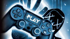 it is a picture of a playstation controller with the word play in the middle of it