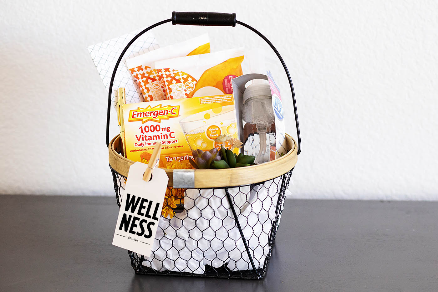 Wellness gift basket