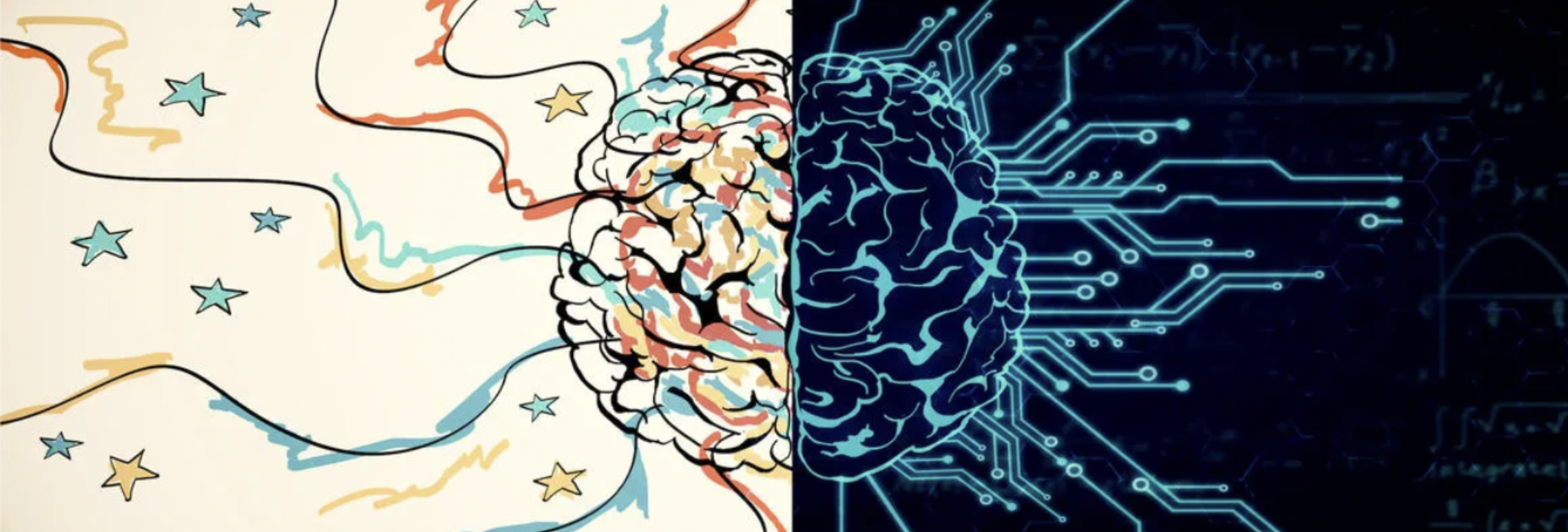 An art depicting how AI kills creativity