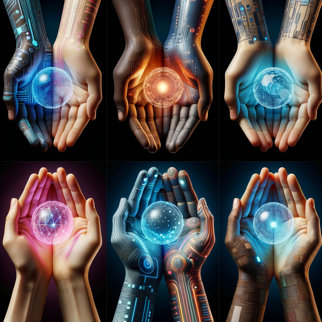 hands holding tech