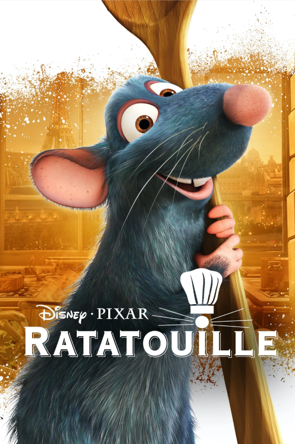 This is Remy, the rat from Ratatouille who loves cooking.